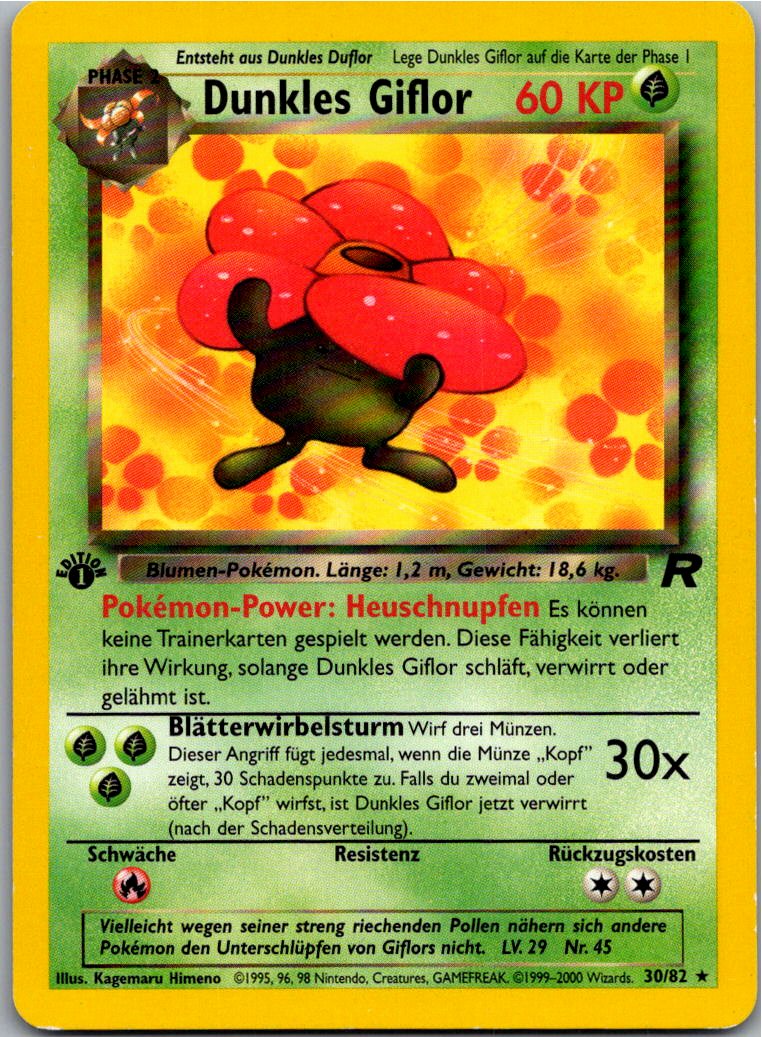 Dunkles Giflor 30/82 Team Rocket – Vorderseite