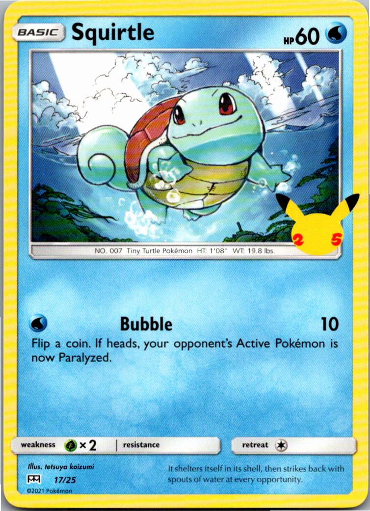 Squirtle 17/25 McDonald's Collection 2021 – Vorderseite