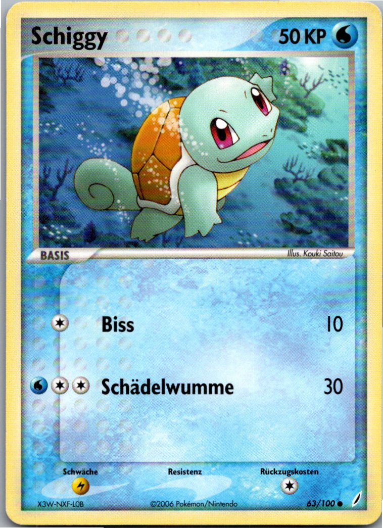 Schiggy 63/100 EX Crystal Guardians – Vorderseite