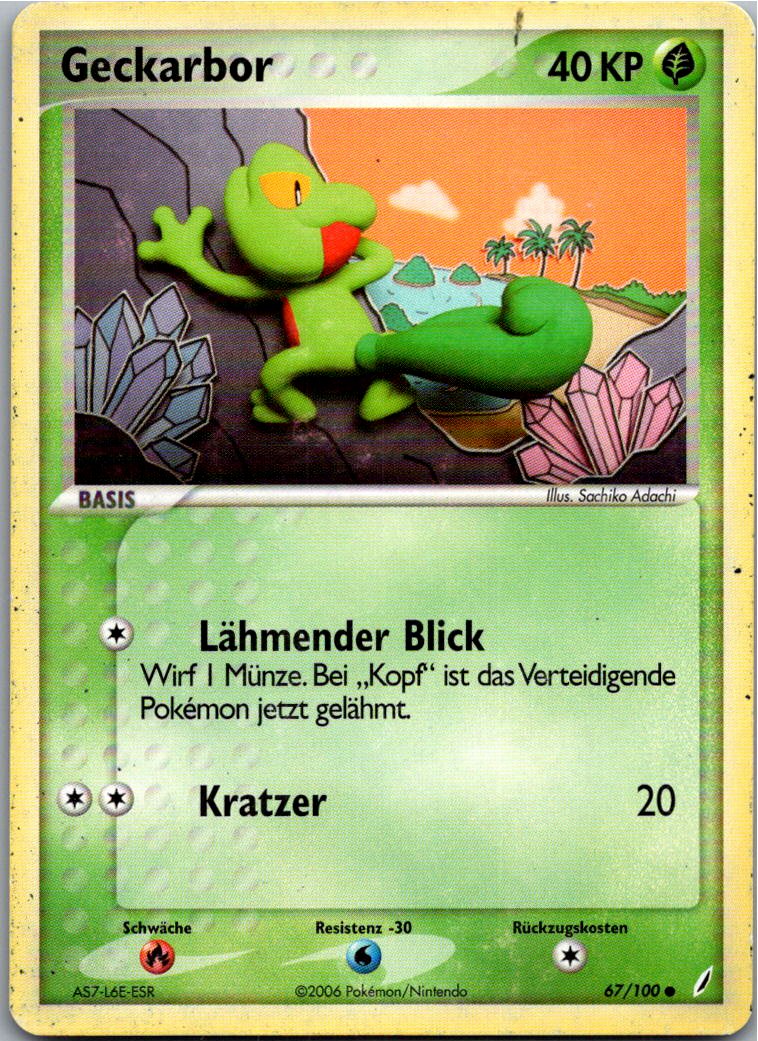 Geckarbor 67/100 EX Crystal Guardians – Vorderseite