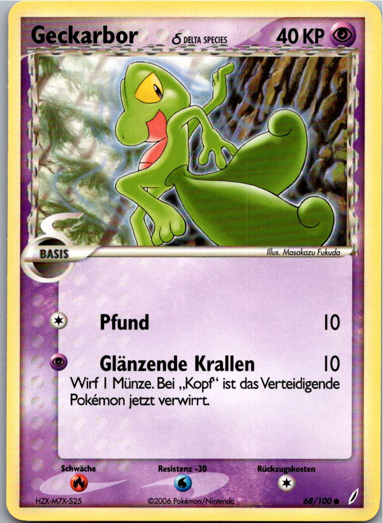 Geckarbor 68/100 EX Crystal Guardians – Vorderseite