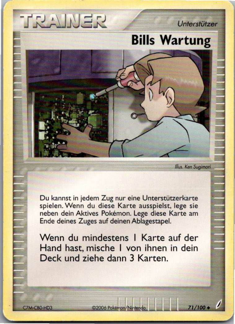 Bills Wartung 71/100 EX Crystal Guardians – Vorderseite