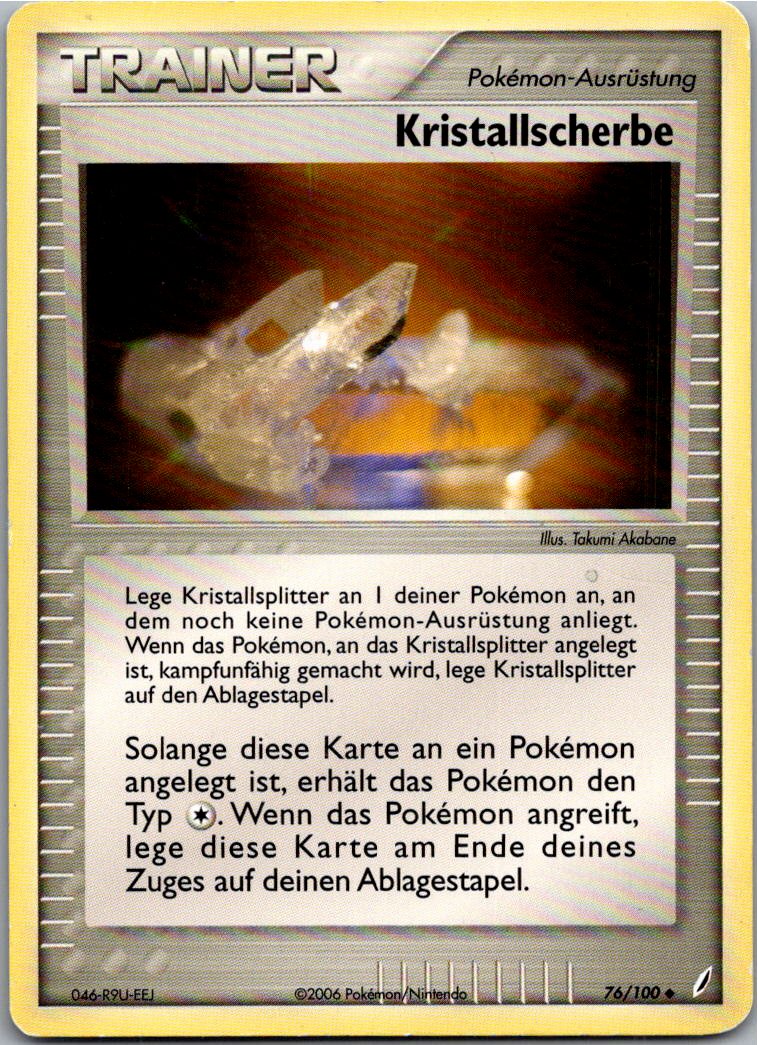 Crystal Shard Kristallscherbe 76/100 EX Crystal Guardians – Vorderseite