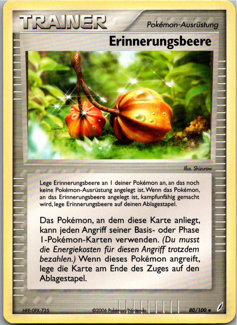 Erinnerungsbeere 80/100 EX Crystal Guardians – Vorderseite