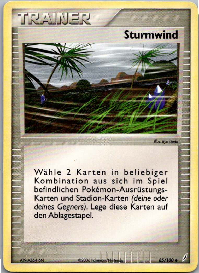 Sturmwind 85/100 EX Crystal Guardians – Vorderseite
