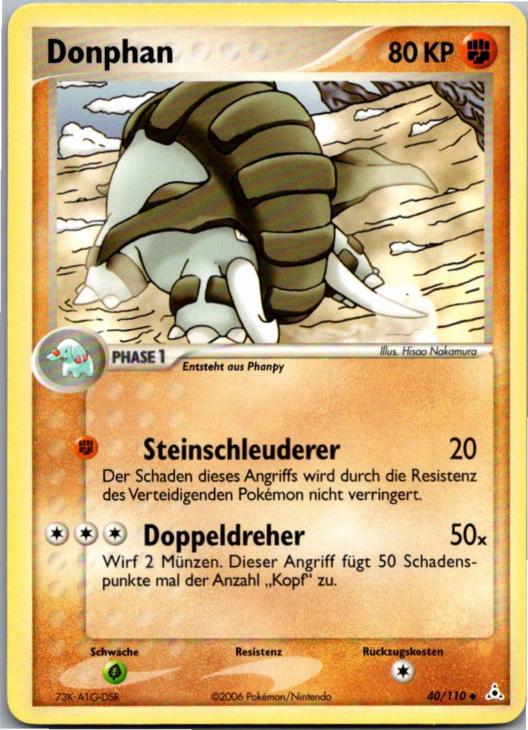 Donphan 40/110 EX Holon Phantoms – Vorderseite