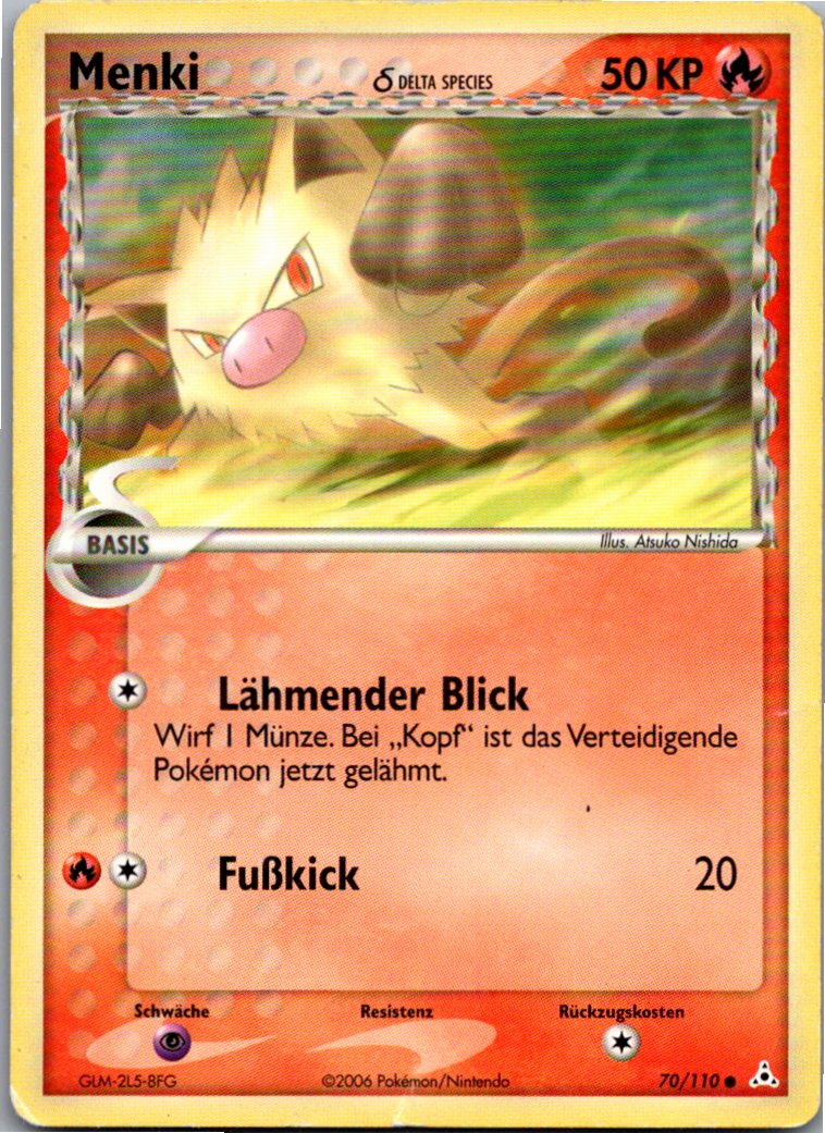 Mankey δ Menki δ 70/110 EX Holon Phantoms – Vorderseite