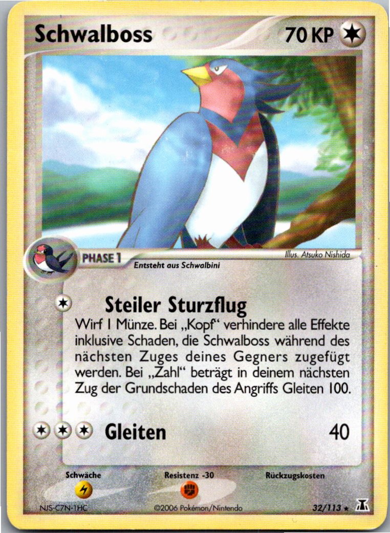 Schwalboss 32/113 EX Delta Species – Vorderseite