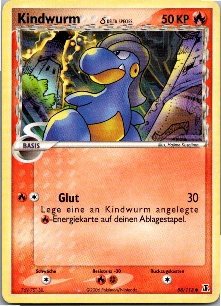 Kindwurm 58/113 EX Delta Species – Vorderseite