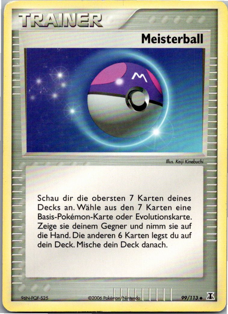 Master Ball Meisterball 99/113 EX Delta Species – Vorderseite