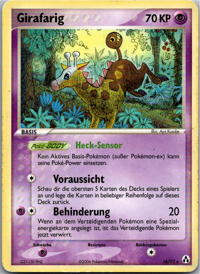 Girafarig 16/92 EX Legend Maker – Vorderseite