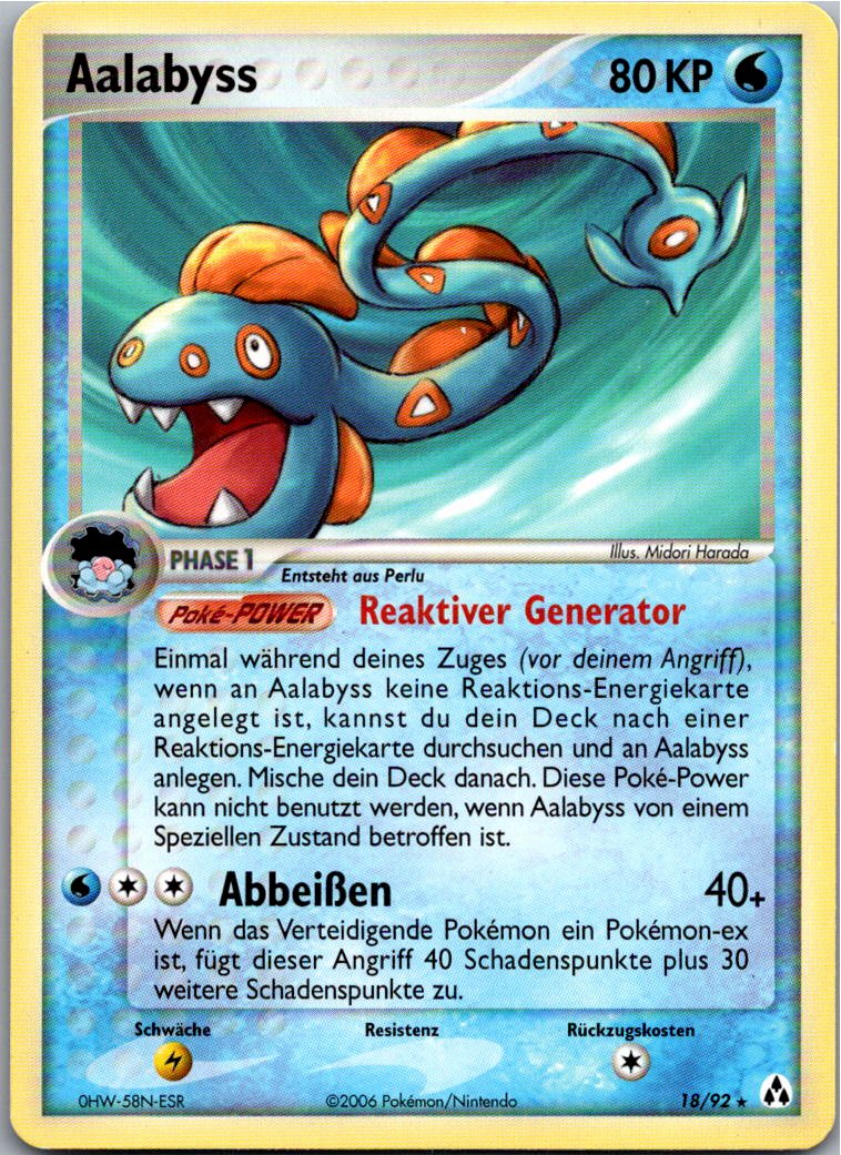 Aalabyss 18/92 EX Legend Maker – Vorderseite