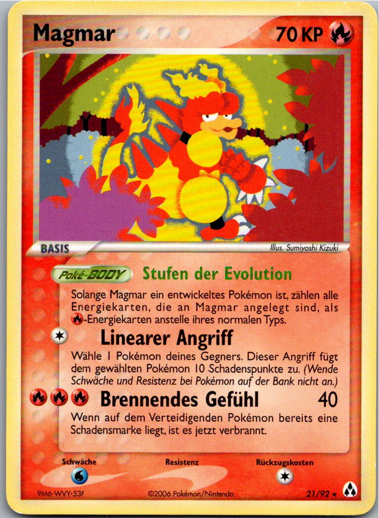 Magmar 21/92 EX Legend Maker – Vorderseite