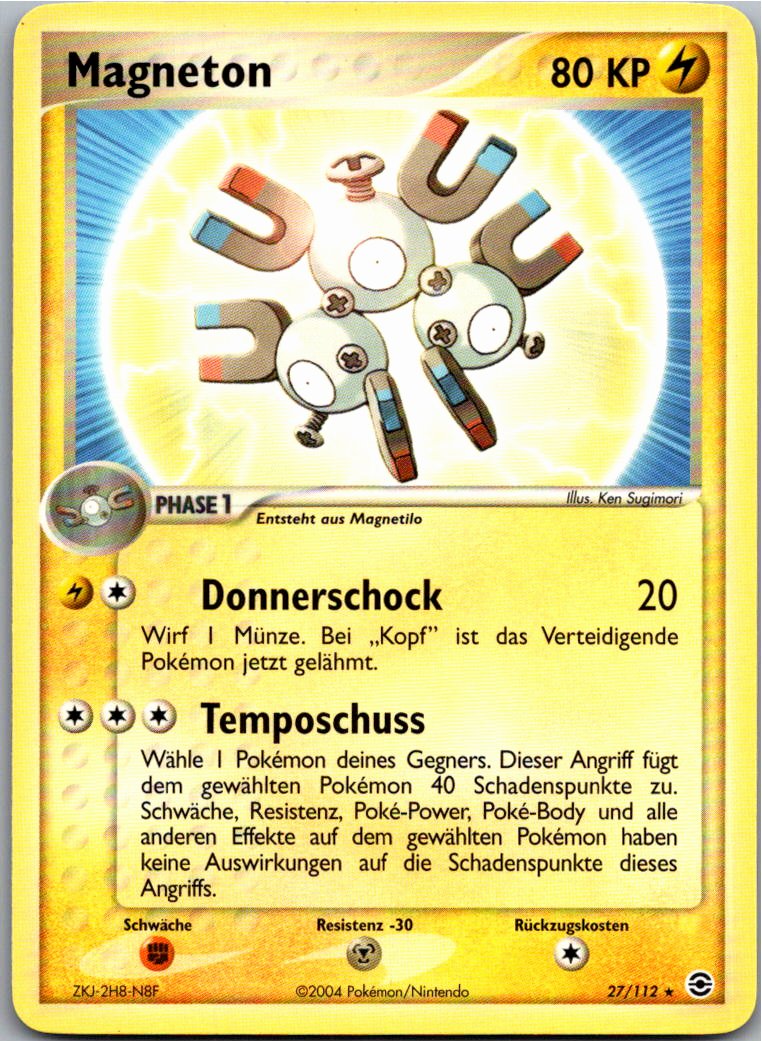 Magneton 27/112 EX Feuerrot & Blattgrün – Vorderseite