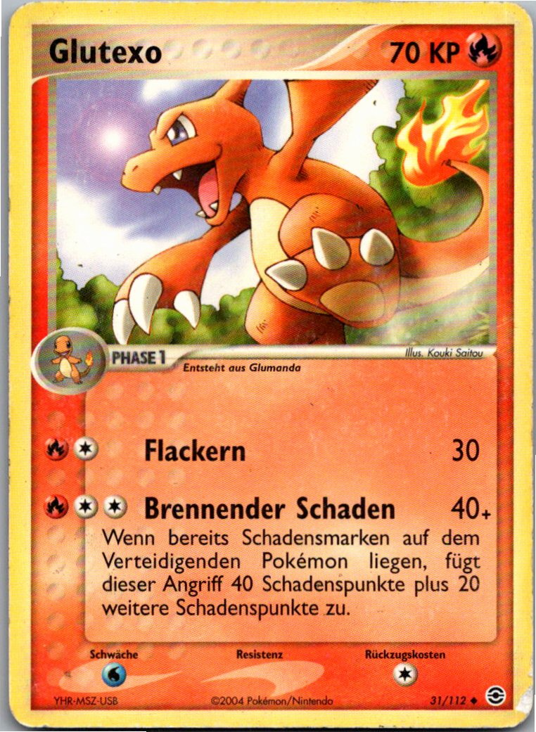 Glutexo 31/112 EX Feuerrot & Blattgrün – Vorderseite