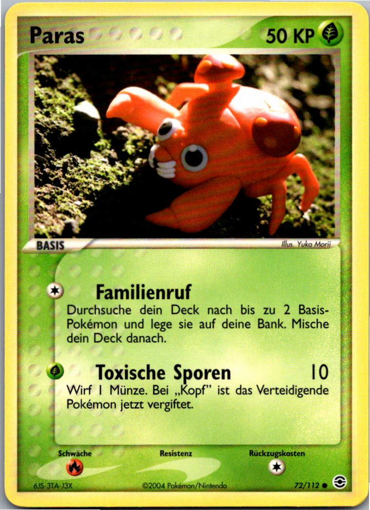 Paras 72/112 EX Feuerrot & Blattgrün – Vorderseite