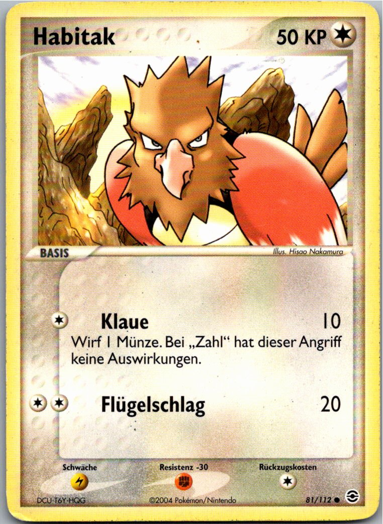 Habitak 81/112 EX Feuerrot & Blattgrün – Vorderseite