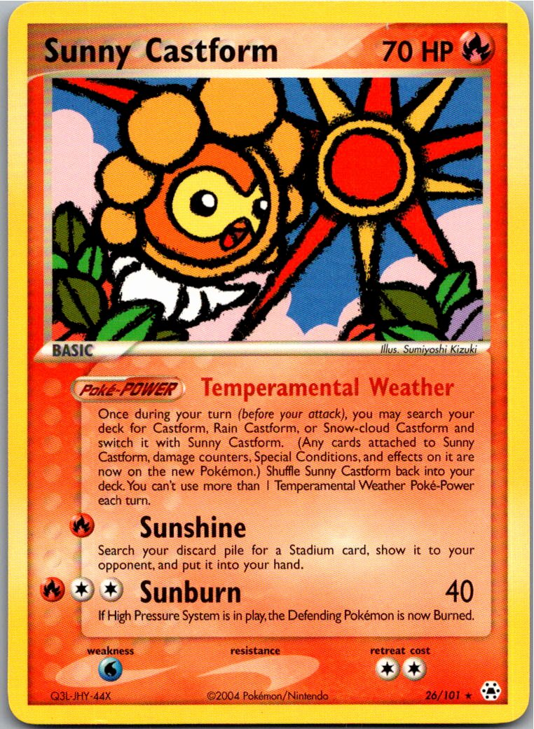 Sunny Castform 26/101 Hidden Legends – Vorderseite