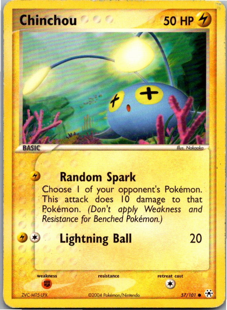 Chinchou Lampi 57/101 Hidden Legends – Vorderseite