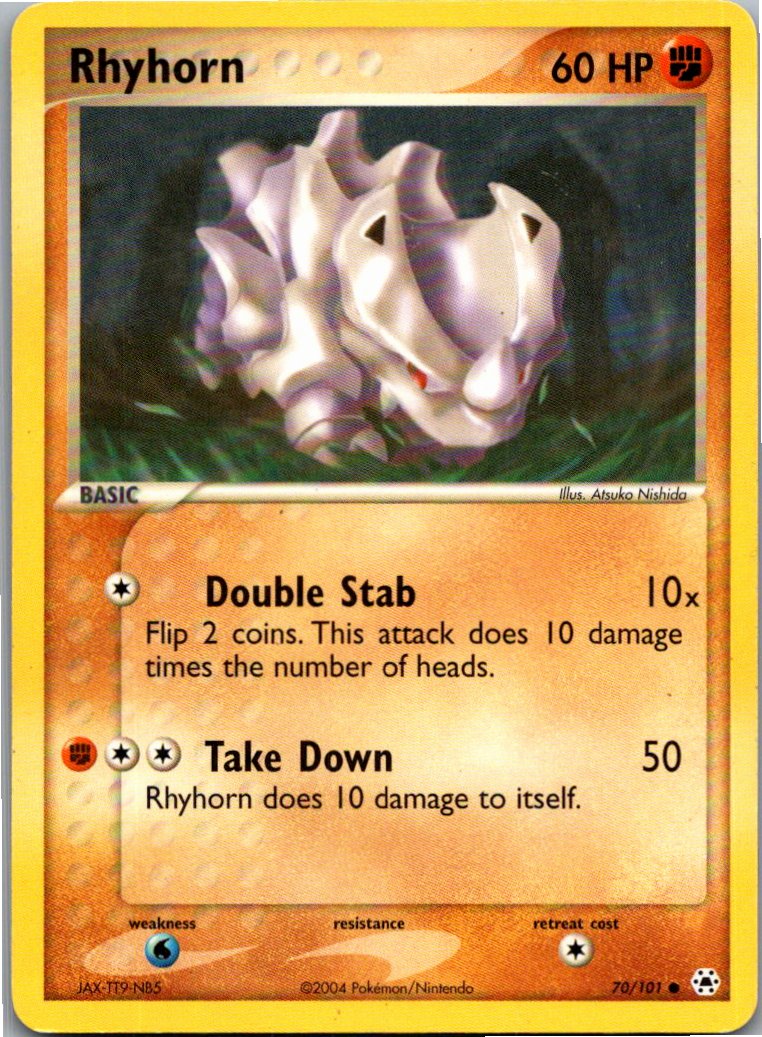 Rhyhorn Rihorn 70/101 Hidden Legends – Vorderseite