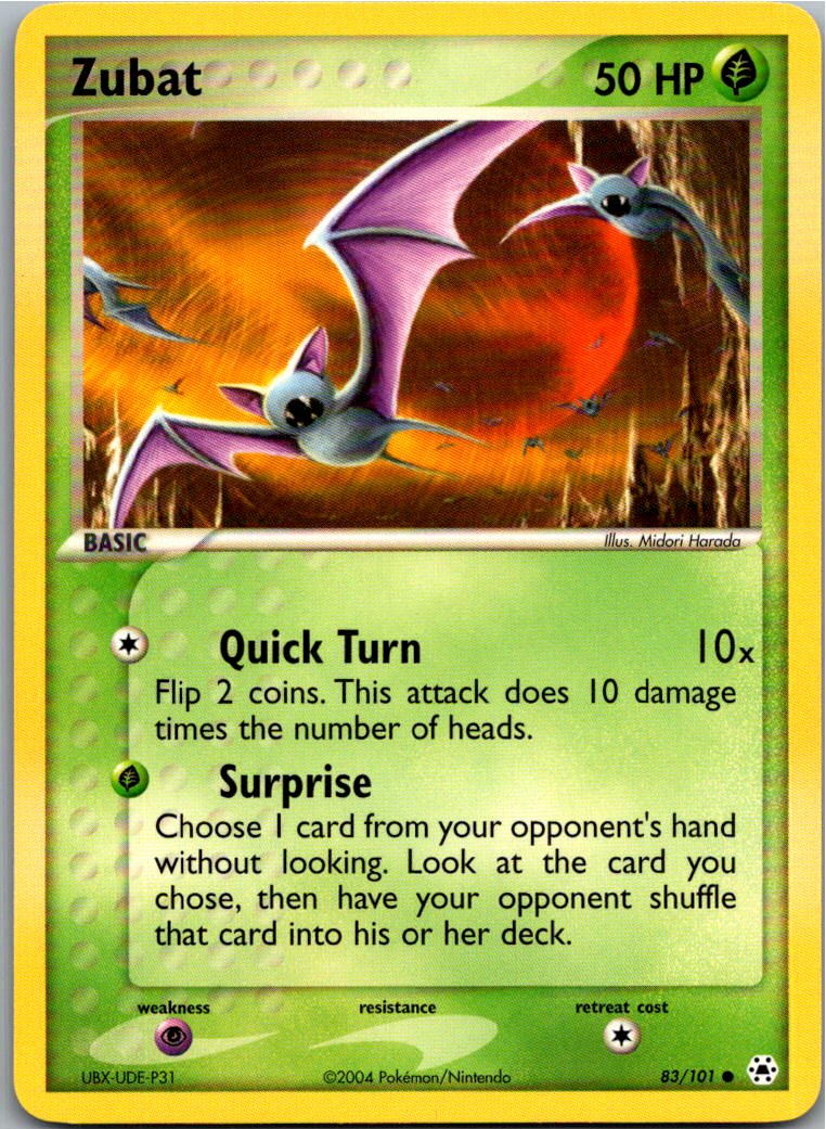 Zubat 83/101 Hidden Legends – Vorderseite