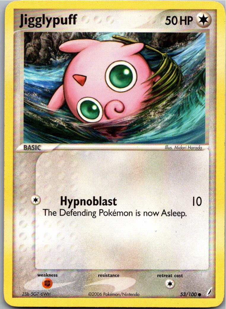 Jigglypuff Pummeluff 53/100 EX Crystal Guardians – Vorderseite