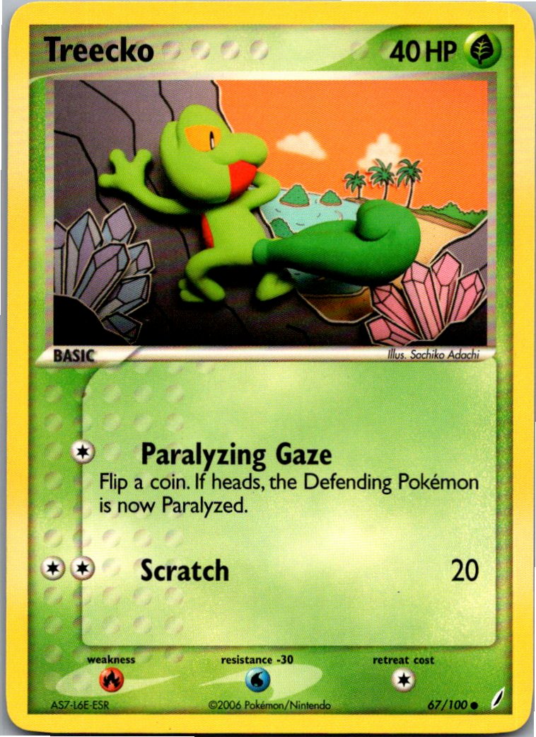 Treecko Geckarbor 67/100 EX Crystal Guardians – Vorderseite