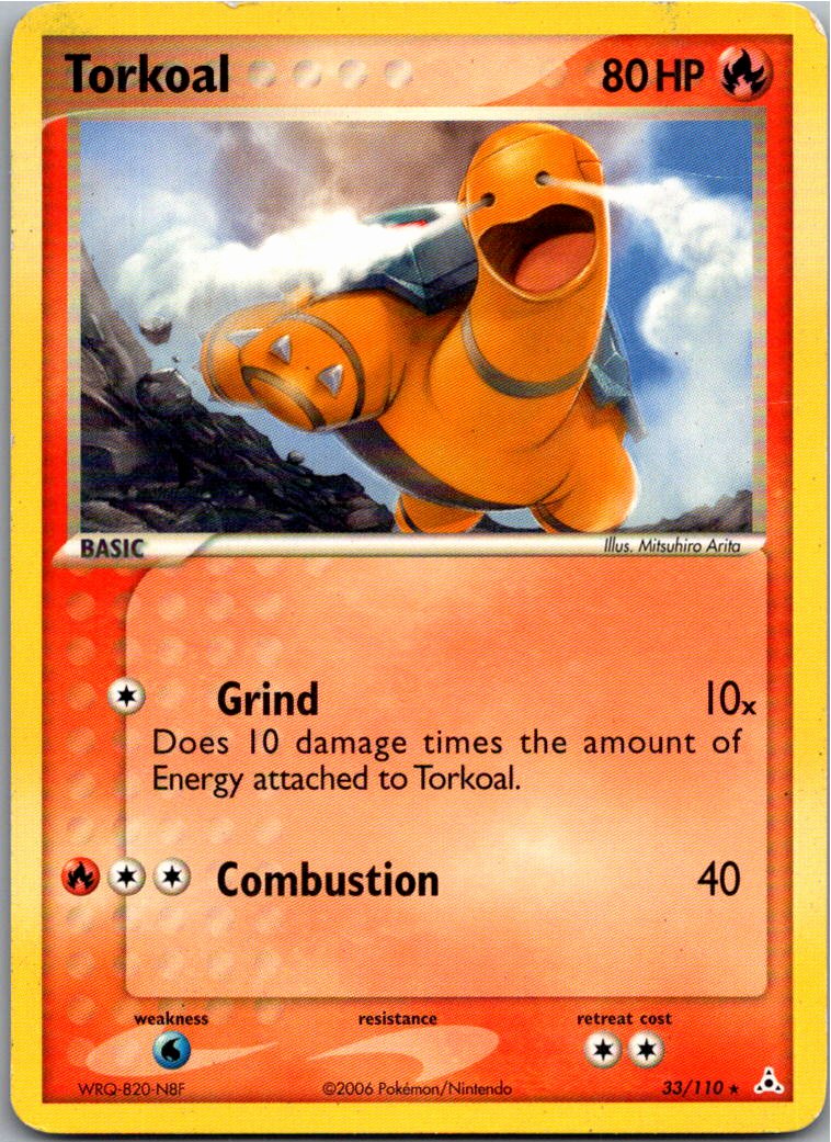 Torkoal Qurtel 33/110 EX Holon Phantoms – Vorderseite