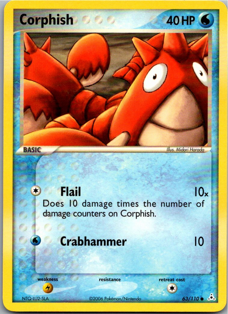Corphish Krebscorps 63/110 EX Holon Phantoms – Vorderseite