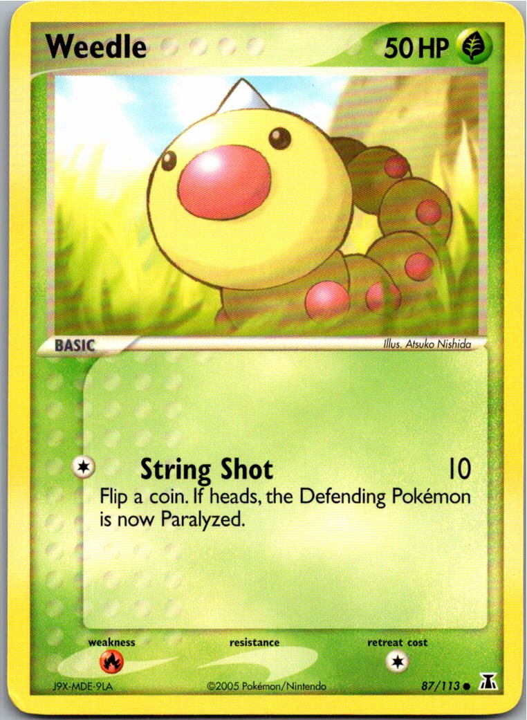 Weedle Hornliu 87/113 EX Delta Species – Vorderseite