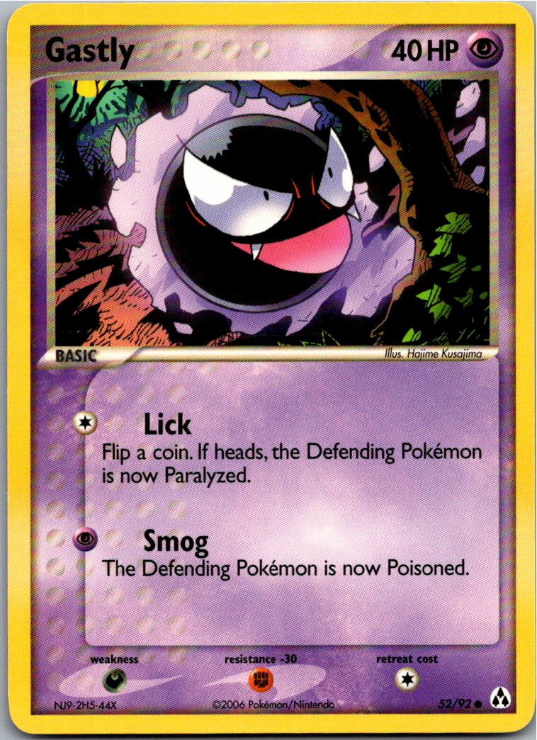 Gastly Nebulak 52/92 EX Legend Maker – Vorderseite