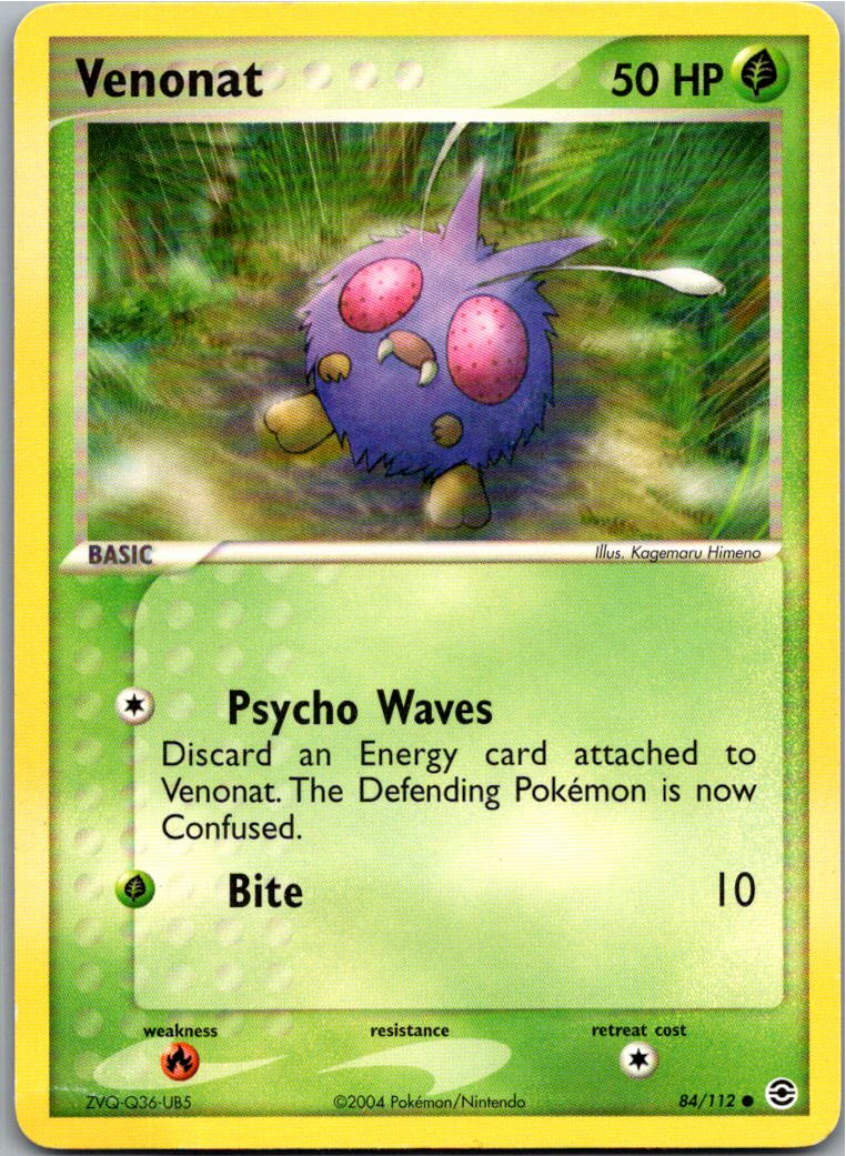 Venonat Bluzuk 84/112 EX Feuerrot & Blattgrün – Vorderseite