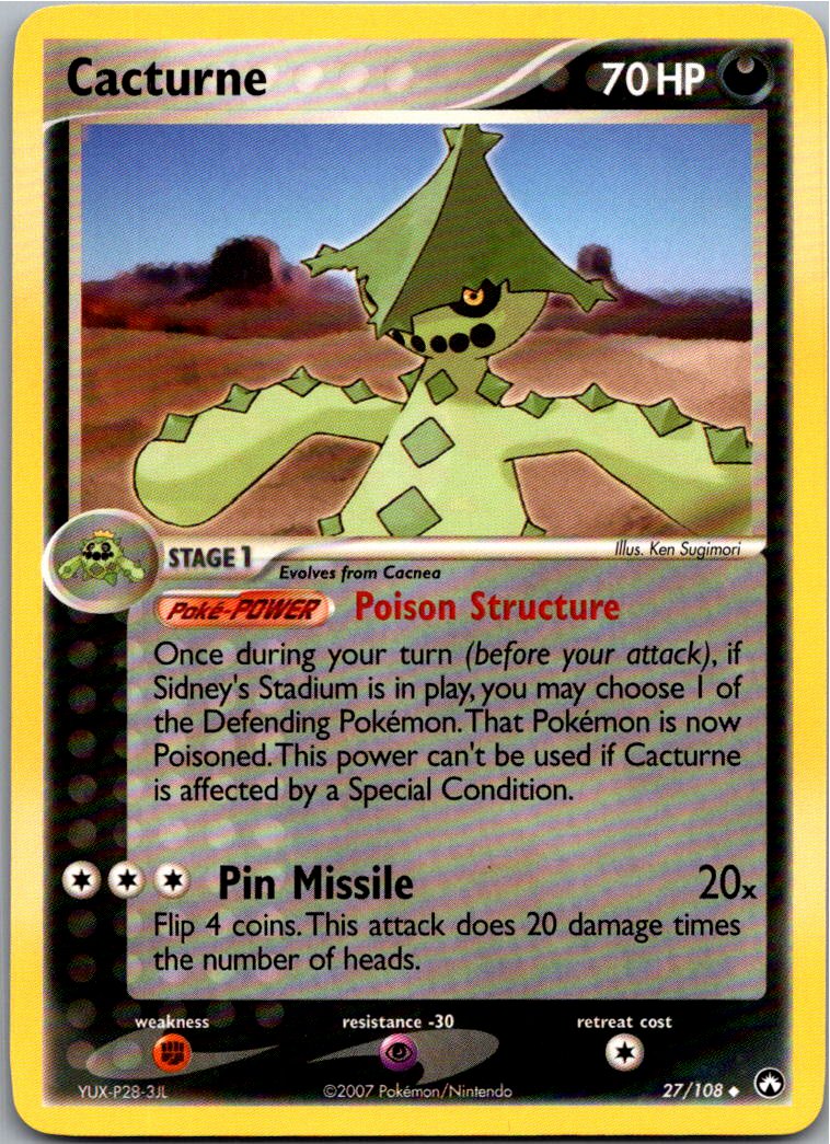 Cacturne Noktuska 27/108 EX Power Keepers – Vorderseite