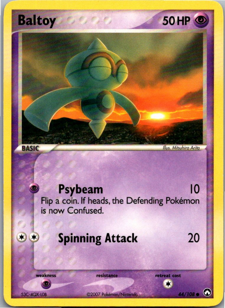 Baltoy Puppance 44/108 EX Power Keepers – Vorderseite