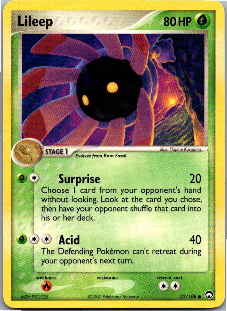 Lileep Liliep 52/108 EX Power Keepers – Vorderseite