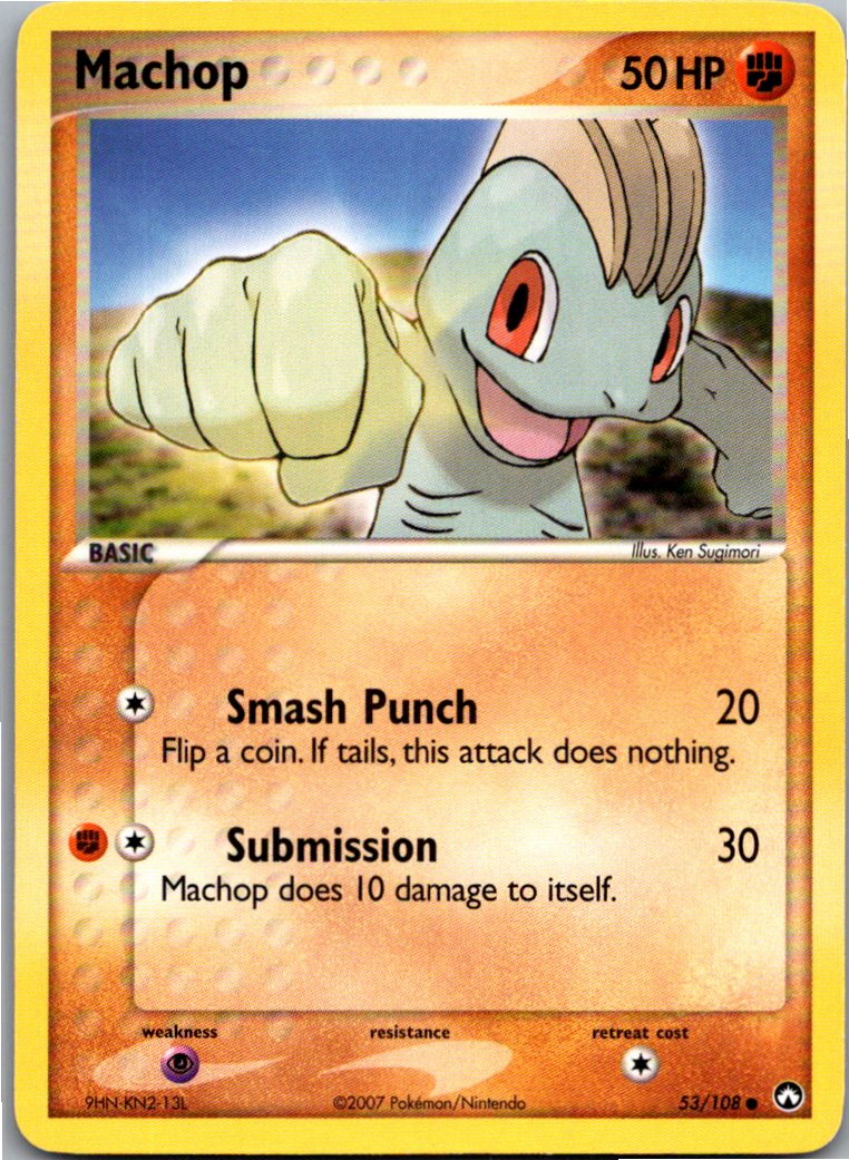 Machop Machollo 53/108 EX Power Keepers – Vorderseite