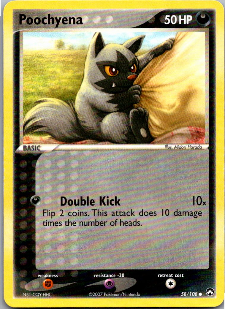 Poochyena Fiffyen 58/108 EX Power Keepers – Vorderseite