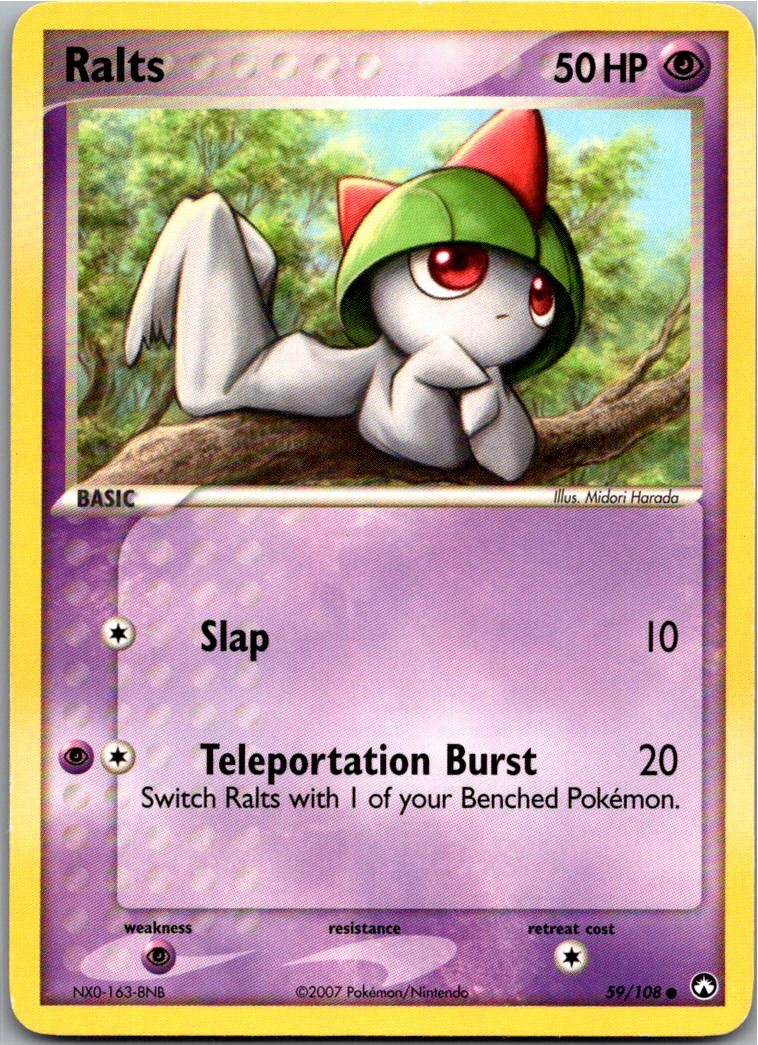 Ralts Trasla 59/108 EX Power Keepers – Vorderseite