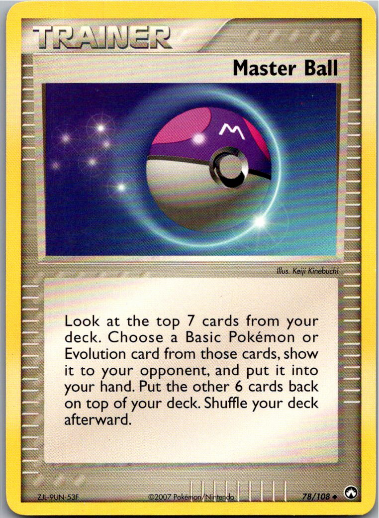 Master Ball Meisterball 78/108 EX Power Keepers – Vorderseite