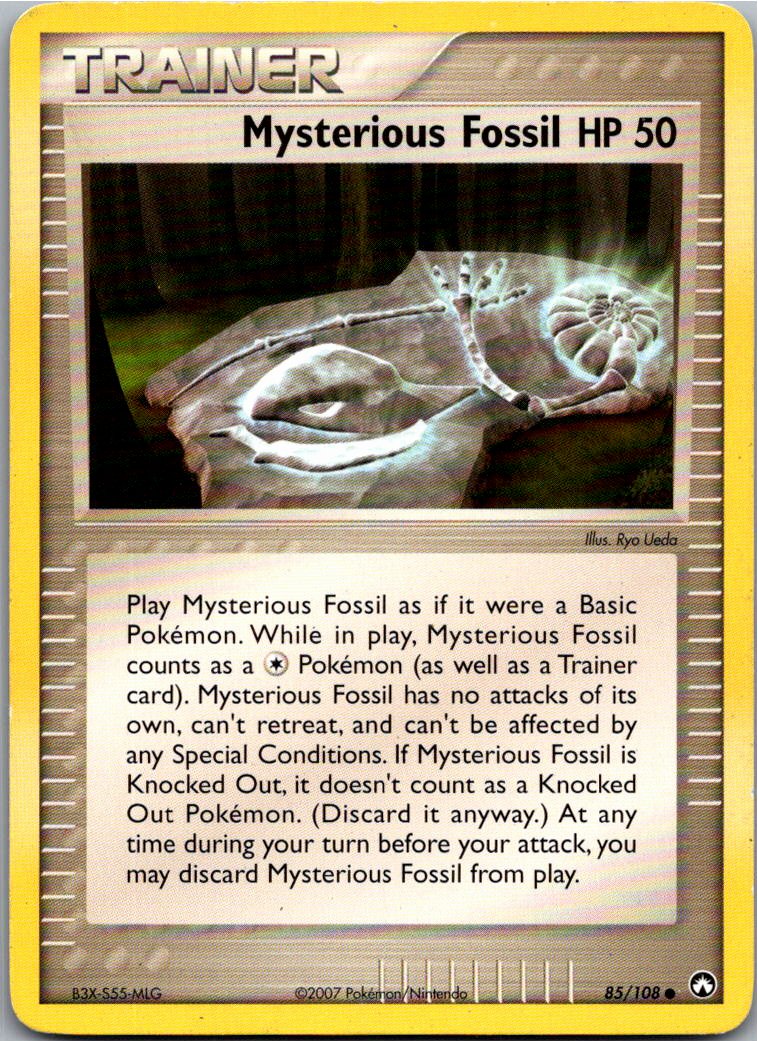 Mysterious Fossil Geheimnis-Fossil 85/108 EX Power Keepers – Vorderseite
