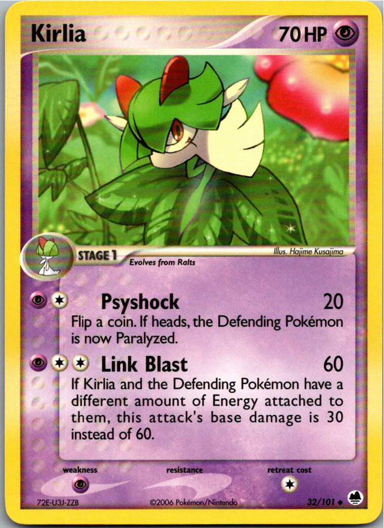 Kirlia 32/101 EX Dragon Frontiers – Vorderseite