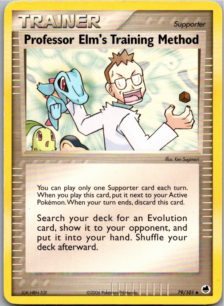 Professor Elm's Training Method 79/101 EX Dragon Frontiers – Vorderseite
