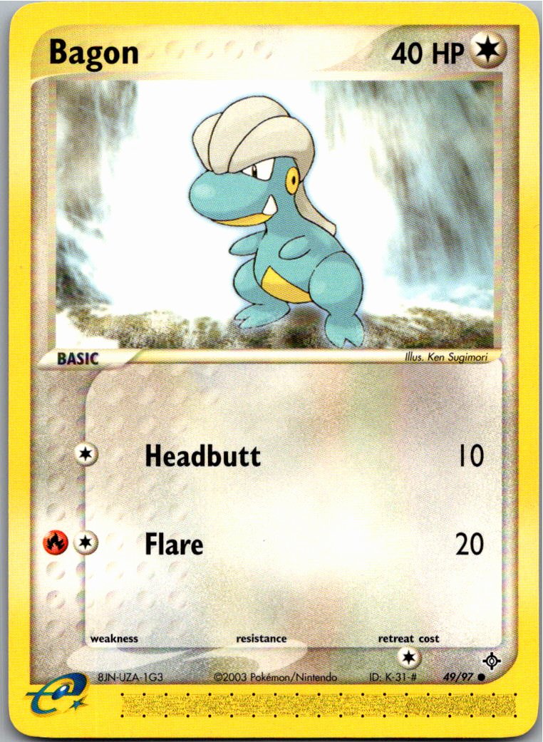 Bagon Kindwurm 49/97 EX Drache – Vorderseite