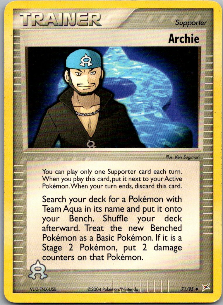 Archie Adrian 71/95 EX Team Magma vs Team Aqua – Vorderseite