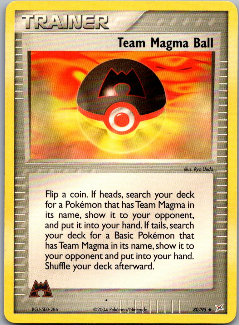 Team Magma Ball 80/95 EX Team Magma vs Team Aqua – Vorderseite