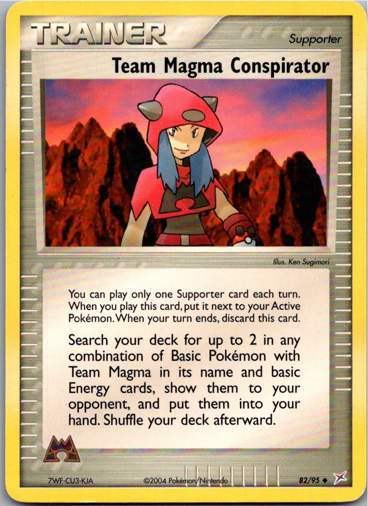 Team Magma Conspirator 82/95 EX Team Magma vs Team Aqua – Vorderseite
