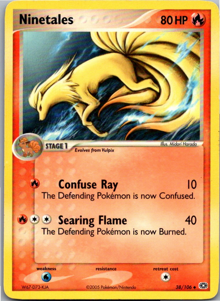 Ninetales Vulnona 38/106 EX Smaragd – Vorderseite