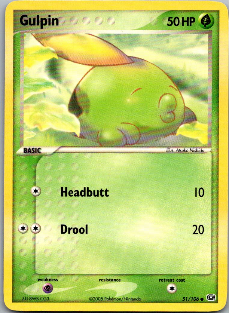 Gulpin Schluppuck 51/106 EX Smaragd – Vorderseite