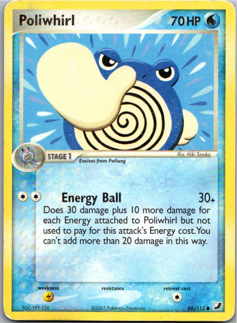 Poliwhirl Quaputzi 68/115 EX Verborgene Mächte – Vorderseite