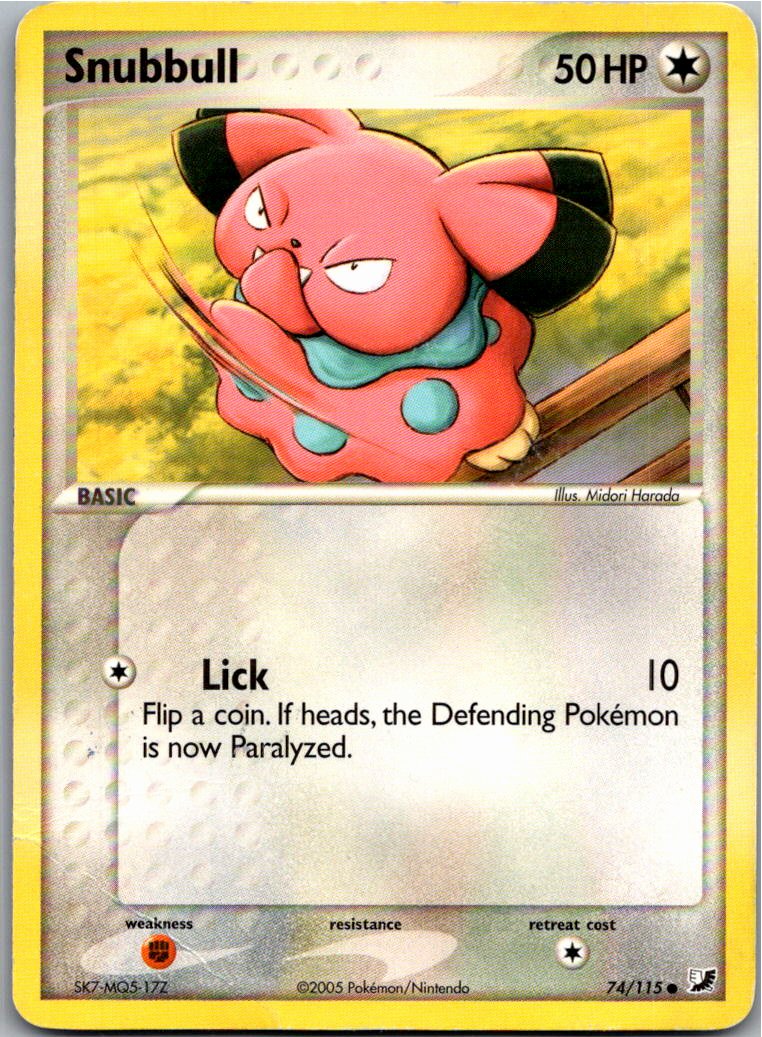 Snubbull 74/115 EX Verborgene Mächte – Vorderseite